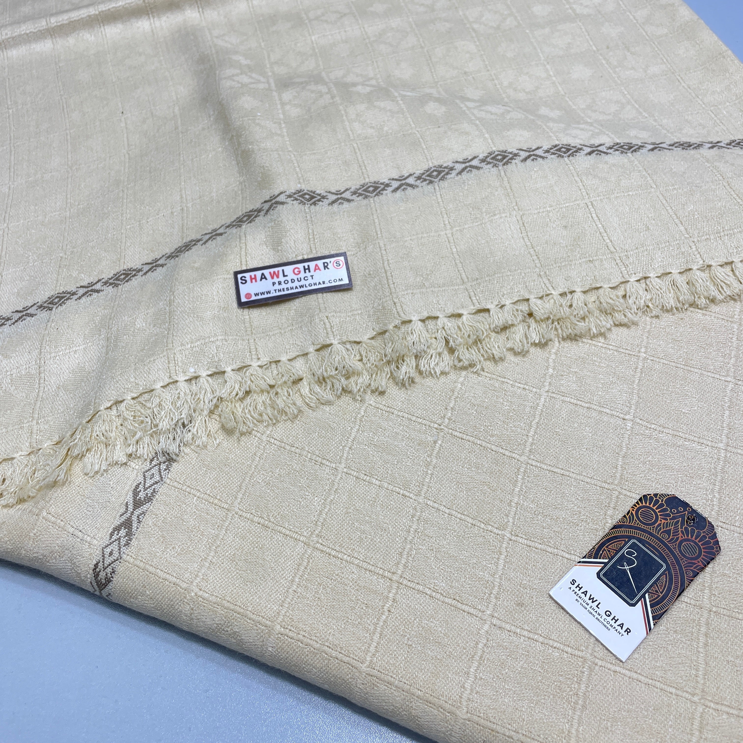 CheckMate Wool Shawl - L. Skin Color