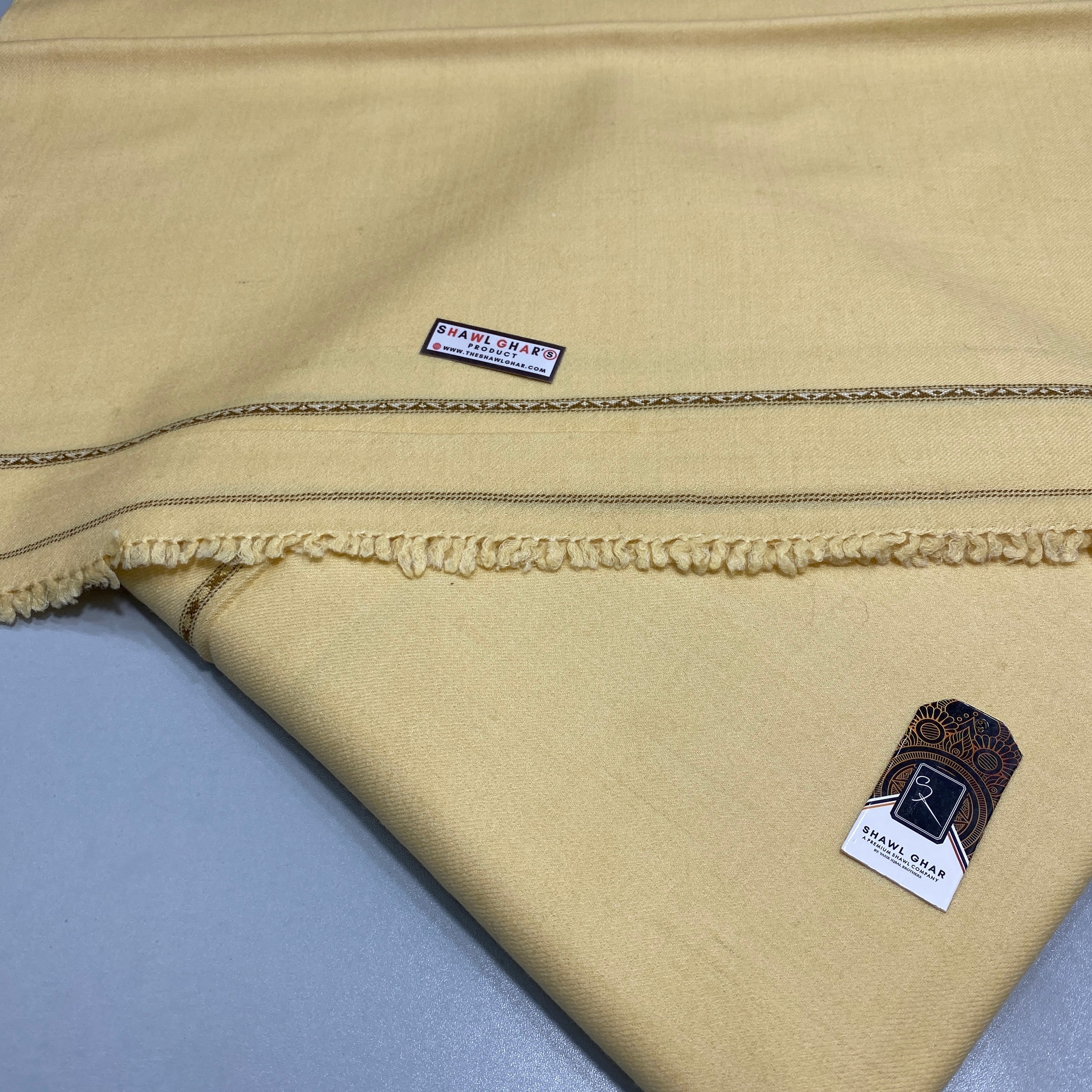 Pure Wool Shawl with Gift Box - Cream Color