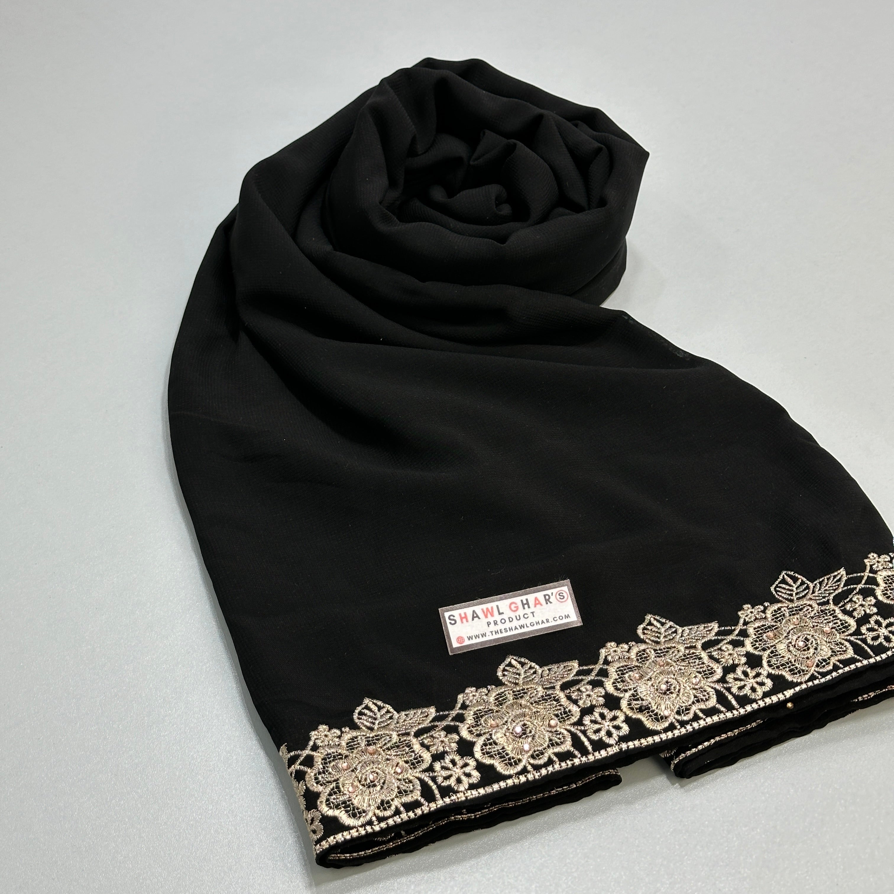 Shafoon Elegance Embroidery Shawl