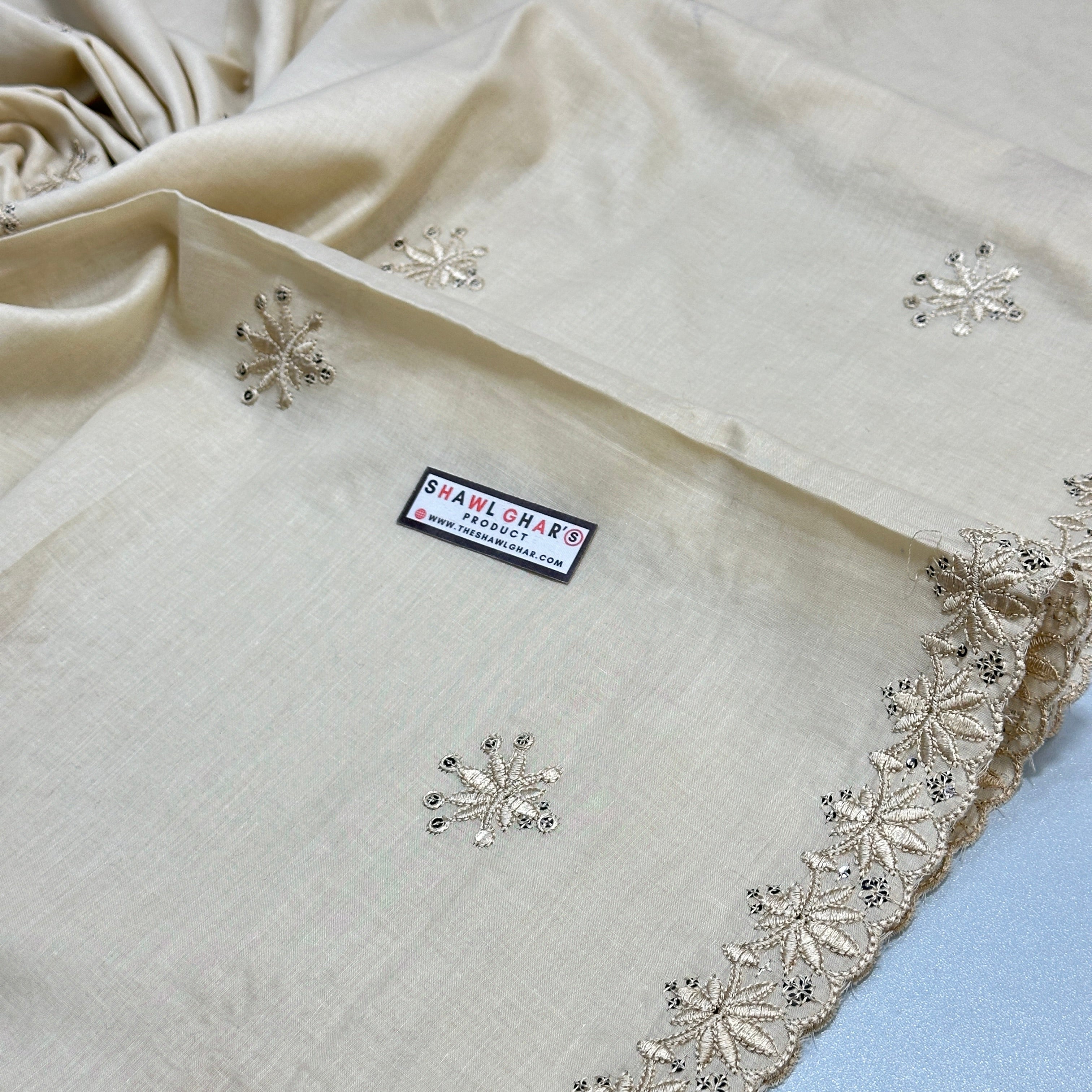 Sequence Embroidered Lawn Shawl